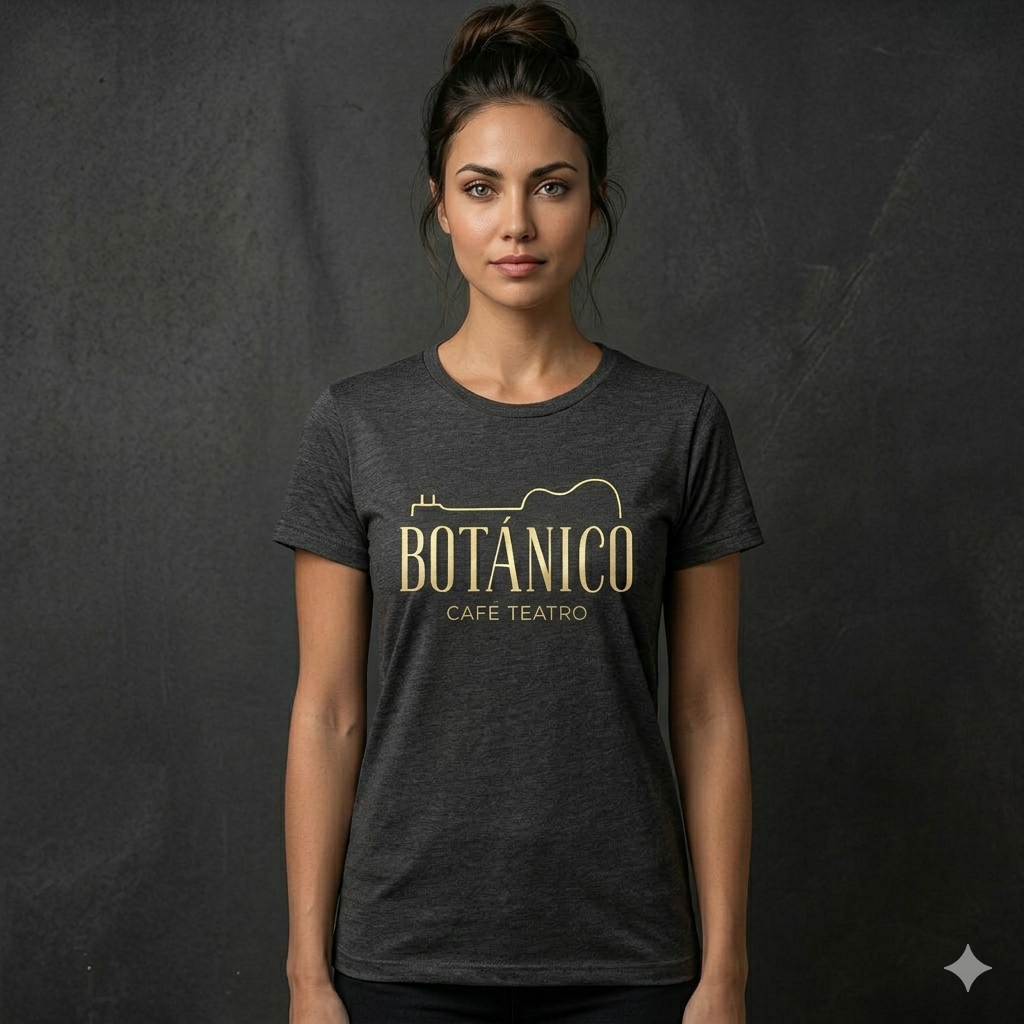 Camiseta Botánico Café Teatro MUJER - GRIS