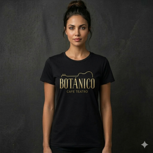 Camiseta Botánico Café Teatro MUJER - NEGRA
